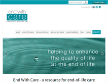 Tablet Screenshot of endwithcare.org